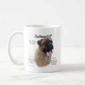 Mug Conception de l'historique Bullmastiff (fawn) (Gauche)