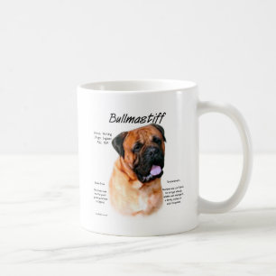 Mug Conception de l'historique Bullmastiff (rouge)