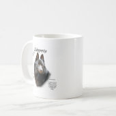 Mug Conception de l'historique de Schipperke (Devant gauche)