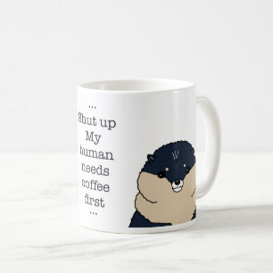Mug Conception de l'humour du café pour chien Pomérani