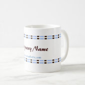 Mug Conception de liaison bleue et chocolat pour le de (Devant droit)