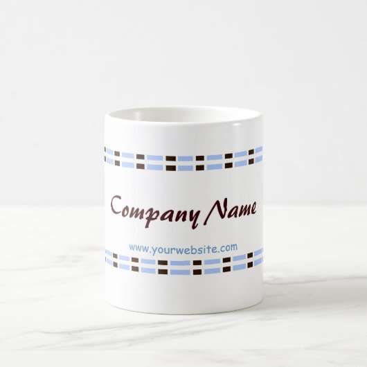 Mug Conception de liaison bleue et chocolat pour le de (Centre)