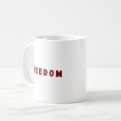 Mug Conception de liberté Expression artistique de l' (Devant gauche)