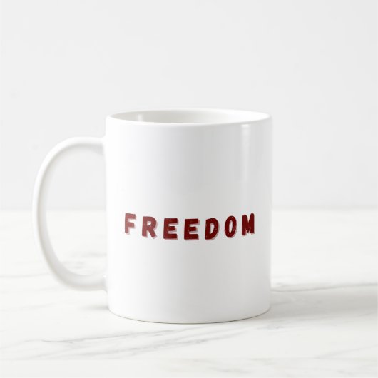 Mug Conception de liberté Expression artistique de l' (Gauche)