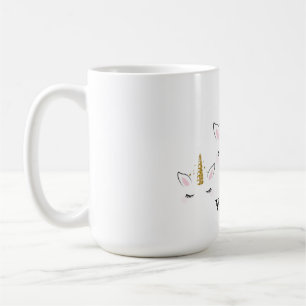 Mug Conception de licorne avec nom personnalisé et pai