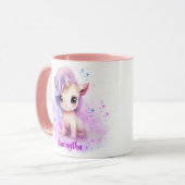 Mug Conception de licorne personnalisée (Devant gauche)