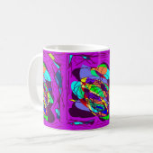 Mug Conception de lignes de croix violettes noires (Devant gauche)