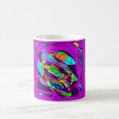 Mug Conception de lignes de croix violettes noires (Centre)