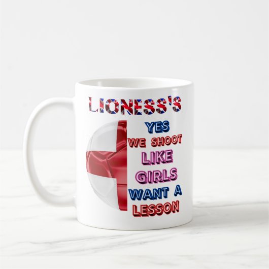 Mug Conception de Lioness Soutien à l'équipe (Gauche)