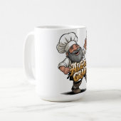Mug Conception de logo Ale & Gravy avec un joyeux chef (Devant gauche)