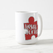 Mug Conception de logo de passe-temps de puzzle addict (Devant droit)