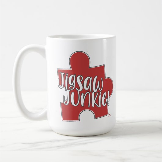 Mug Conception de logo de passe-temps de puzzle addict (Gauche)