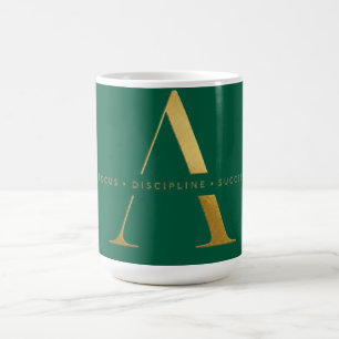 Mug Conception de l'or minimaliste de la discipline de