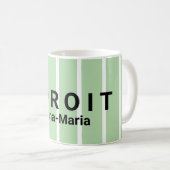 Mug Conception de louange rayée de vert et de blanc (Devant droit)