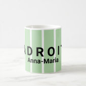 Mug Conception de louange rayée verte et blanche (Centre)