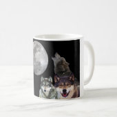 Mug Conception de loup d'hurlement (Devant droit)