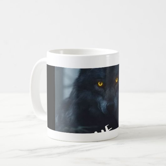 Mug conception de loup solitaire (Devant gauche)