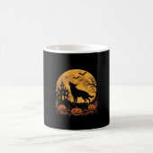 Mug Conception de lune de Halloween de berger allemand (Centre)