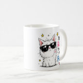 Mug Conception de lunettes de soleil pour chat cool (Devant droit)