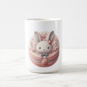 Mug Conception de macaron de lièvre personnalisé pour
