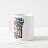 Mug Conception de maillot de chasse de drapeau américa (Devant gauche)