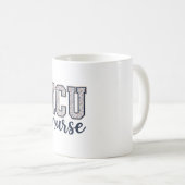 Mug Conception de maillot universitaire floral d'infir (Devant droit)