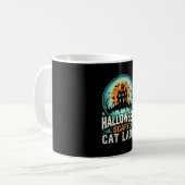 Mug Conception de maison hantée de dame de chat effray (Devant gauche)