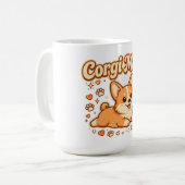 Mug Conception de maman Corgi mignonne Sploot (Devant gauche)