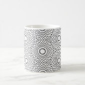 Mug Conception de mandala abstraite sans couture noir (Centre)