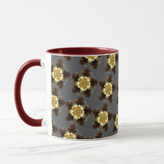 Mug Conception de mandala floral doré de luxe ornement