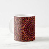 Mug Conception de mandala marron floral (Devant gauche)