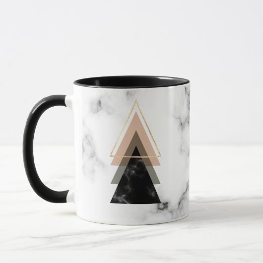 Mug Conception de marbre en pastel d'impression (Gauche)