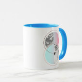 Mug Conception de marbre géométrique de Scandi (Devant droit)