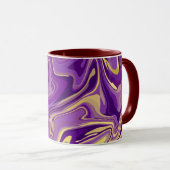 Mug Conception de marbre tourbillonnant abstrait en vi (Devant droit)