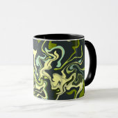 Mug Conception de marbre vert abstrait (Devant droit)