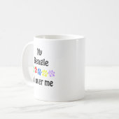 Mug Conception de marches beagles (Devant gauche)