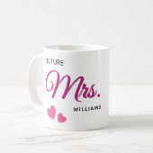 Mug Conception de mariage personnalisée Future Mrs (Devant gauche)