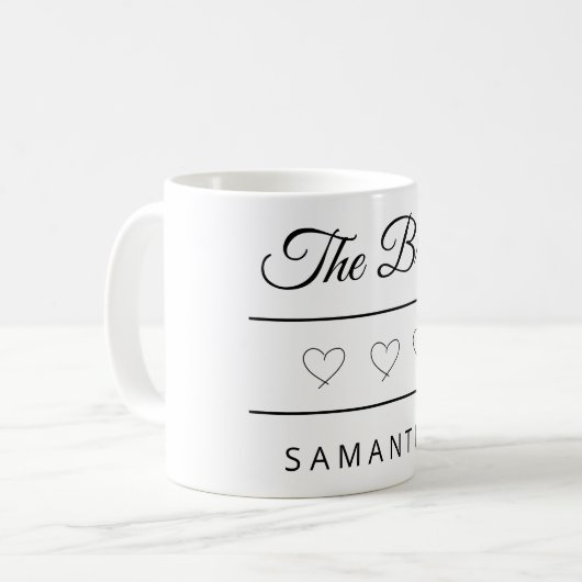 Mug Conception de mariage personnalisée pour la mariée (Devant gauche)