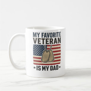 Mug Conception de médailles patriotiques pour papa vét