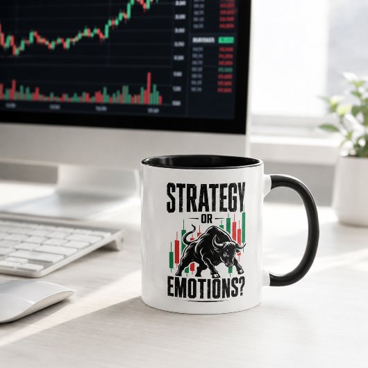 Mug Conception de mentalité de trading de taureau de s