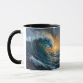Mug Conception de mer abstraite – Art de la vague océa (Gauche)