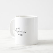 Mug Conception de modèle de code-barres de l'ordinateu (Devant gauche)