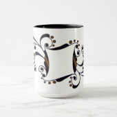 Mug Conception de monogramme ajouter votre nom/prénom/ (Centre)