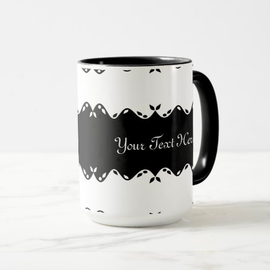 Mug Conception de monogramme customisée (Devant droit)