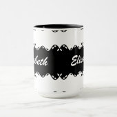 Mug Conception de monogramme customisée (Centre)