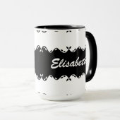 Mug Conception de monogramme customisée (Devant droit)