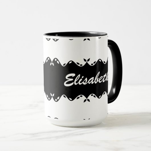 Mug Conception de monogramme customisée (Devant droit)