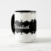 Mug Conception de monogramme customisée (Devant gauche)