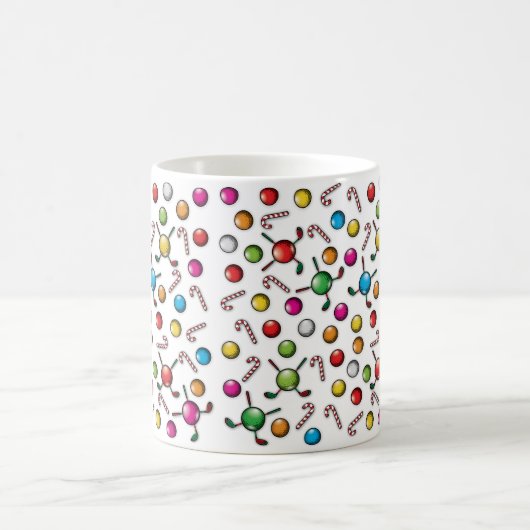 Mug Conception de monogramme de golf de Noël (Centre)