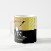 Mug Conception de monogramme de golf élégant personnal (Devant gauche)